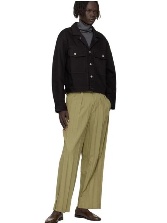 Issey Miyake Other - Men Homme Issey Miyake Green Khaki Edge Ensemble Trousers Size 3